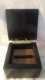 Fine Wood Jewelry or Keepsake Box - Elegant Black Painted Wood with Detailing