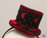 Handmade Mini Hat-with hearts and flower