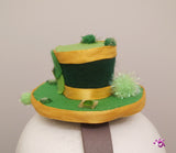 Handmade Mini Hat-Shamrock St. Patrick's Day hat