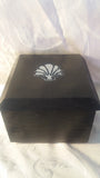Fine Wood Jewelry or Keepsake Box - Elegant Black Painted Wood with Detailing