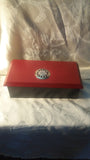 Fine Wood Jewelry or Keepsake Box - Lovely Red Painted Top with Detailing